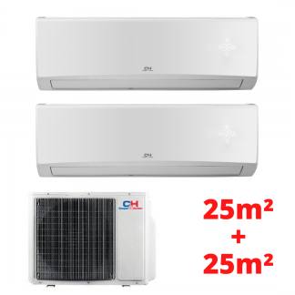 2 vidiniai C&H Veritas (CHML-S09FTXQ + CHML-S09FTXQ) inverter blokai + vienas išorinis (CHML-U14RK2) blokas (25m² + 25m²) 2 vidiniai C&H Veritas (CHML-S09FTXQ + CHML-S09FTXQ) inverter blokai + vienas išorinis (CHML-U14RK2) blokas (25m² + 25m²)