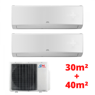 2 vidiniai C&H Veritas (CHML-S09FTXQ + CHML-S09FTXQ) inverter blokai + vienas išorinis (CHML-U14RK2) blokas (25m² + 25m²) 2 vidiniai C&H Veritas (CHML-S09FTXQ + CHML-S09FTXQ) inverter blokai + vienas išorinis (CHML-U14RK2) blokas (25m² + 25m²)