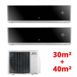 2 vidiniai C&H Veritas (CHML-S09FTXQ + CHML-S09FTXQ) inverter blokai + vienas išorinis (CHML-U14RK2) blokas (25m² + 25m²) 2 vidiniai C&H Veritas (CHML-S09FTXQ + CHML-S09FTXQ) inverter blokai + vienas išorinis (CHML-U14RK2) blokas (25m² + 25m²)