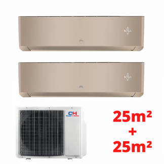 2 vidiniai C&H Veritas (CHML-S09FTXQ + CHML-S09FTXQ) inverter blokai + vienas išorinis (CHML-U14RK2) blokas (25m² + 25m²) 2 vidiniai C&H Veritas (CHML-S09FTXQ + CHML-S09FTXQ) inverter blokai + vienas išorinis (CHML-U14RK2) blokas (25m² + 25m²)