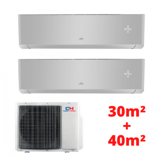 2 vidiniai C&H Veritas (CHML-S09FTXQ + CHML-S09FTXQ) inverter blokai + vienas išorinis (CHML-U14RK2) blokas (25m² + 25m²) 2 vidiniai C&H Veritas (CHML-S09FTXQ + CHML-S09FTXQ) inverter blokai + vienas išorinis (CHML-U14RK2) blokas (25m² + 25m²)