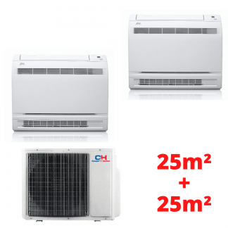 2 vidiniai C&H CONSOL (CHML-IK09RK + CHML-IK09RK) inverter blokai + vienas išorinis (CHML-U14RK2) blokas (25m² + 25m²) 2 vidiniai C&H CONSOL (CHML-IK09RK + CHML-IK09RK) inverter blokai + vienas išorinis (CHML-U14RK2) blokas (25m² + 25m²)