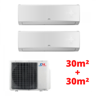 2 vidiniai C&H ALPHA (CHML-IW09AARK + CHML-IW09AARK) inverter blokai + vienas išorinis (CHML-U14RK2) blokas (25m² + 25m²) 2 vidiniai C&H ALPHA (CHML-IW09AARK + CHML-IW09AARK) inverter blokai + vienas išorinis (CHML-U14RK2) blokas (25m² + 25m²)