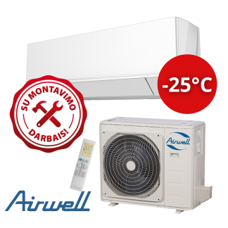 Airwell Nordic šilumos siurblys oras-oras HDHC-035N-09M25/ YDAC-035R-09M25 (-25°C) su montavimo darbais*